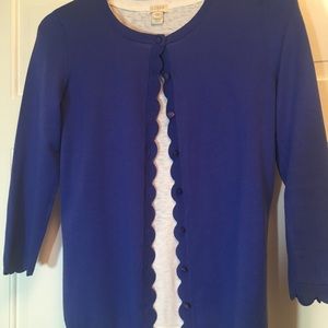 Talbots Scallop Trim Cardigan.  ~Like New~